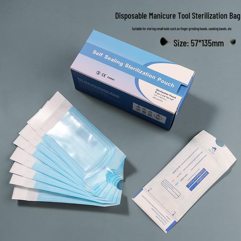 Samouzavírací sterilizační sáček odolný vůči vysokým teplotám pro manikúrní nástroje