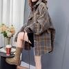 Shirt Jacket Women Plaid Large Size Loose Long-sleeved Versatile Buttons Jacket