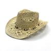 Elegant Wide Brims Woven Straw Hat with Seashells Decoration for Women Men Outdoor Fun Activity Breathable Headwear