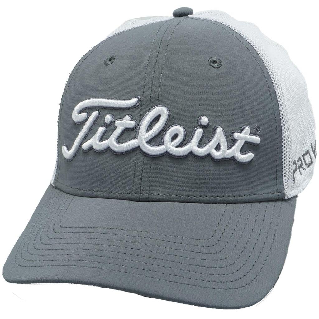 Titleist Men's Tour Performance Mesh Cap TH25ATPMA, Charcoal and White
