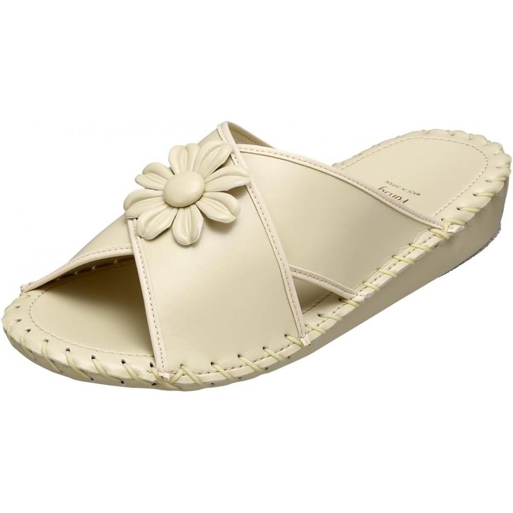 PanSy  PanSy  9370j PanSy Домашние тапочки  Сделано в Японии  Женские Ручная вязка Стелька 24.0 24.5 См  Слоновая кость