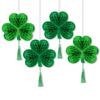4pcs Paper St. Patrick's Day Clover Pendant Happy St. Patrick's Day Decor  Festival Party Decoration