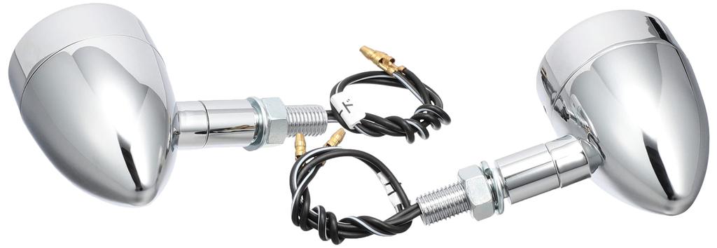 Kijima 219-1098 Motorcycle Turn Signal Lamp, Sky Flat Plated/Mirror Lens, 12V23W