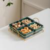 Melamine Divided Fruit Serving Tray with Stand
