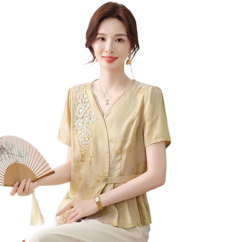 Elegant New Chinese Style Summer Short-Sleeve Top