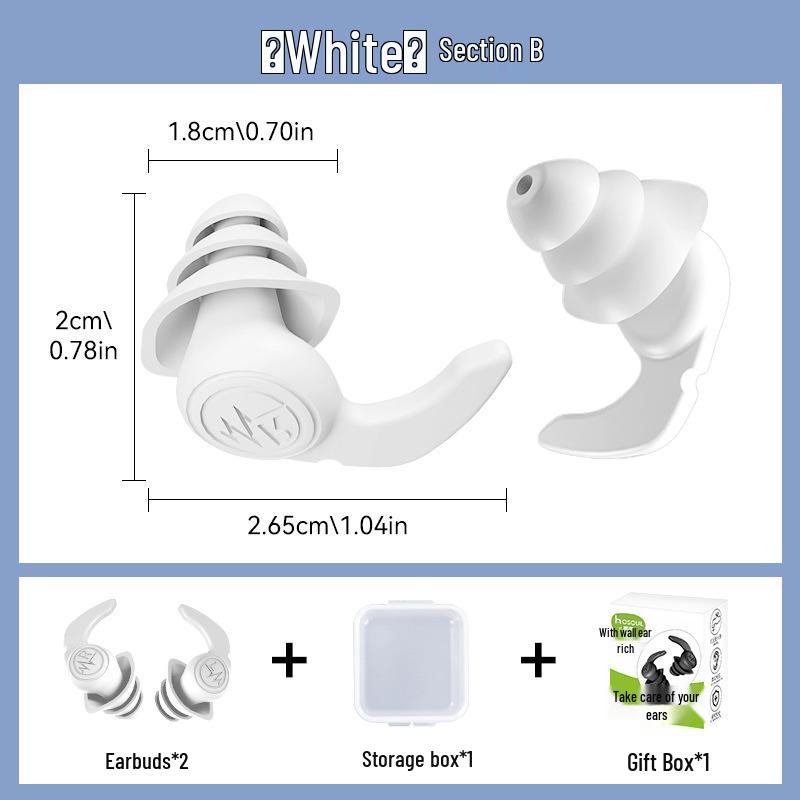 Silicone Noise-Cancelling Earplugs for Sleeping & Swimming (Waterproof, Soundproof, In Stock)