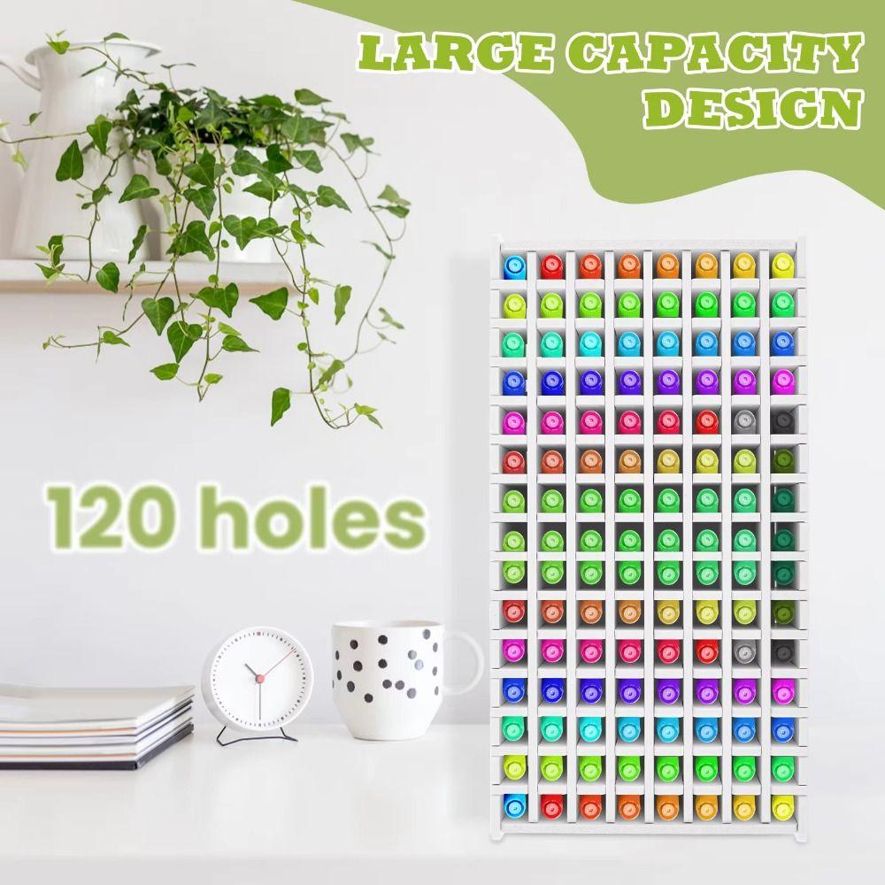 Large Capacity Marker Pencil Storage Rack Watercolour Brushes Organizer Stationery Store Desktop Marker Organizer Marker Holder