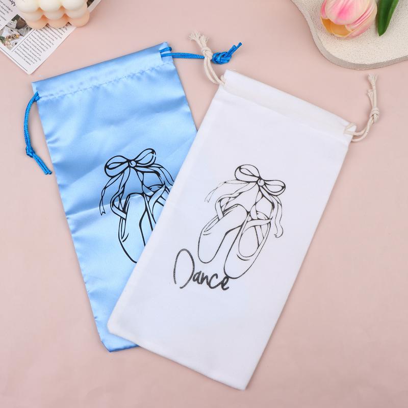 Dance Shoes Storage Bag Portable Dance Shoes Organizer Handbag Pouches Satin Dance Shoes Hanging Multifunctional Storage Bag