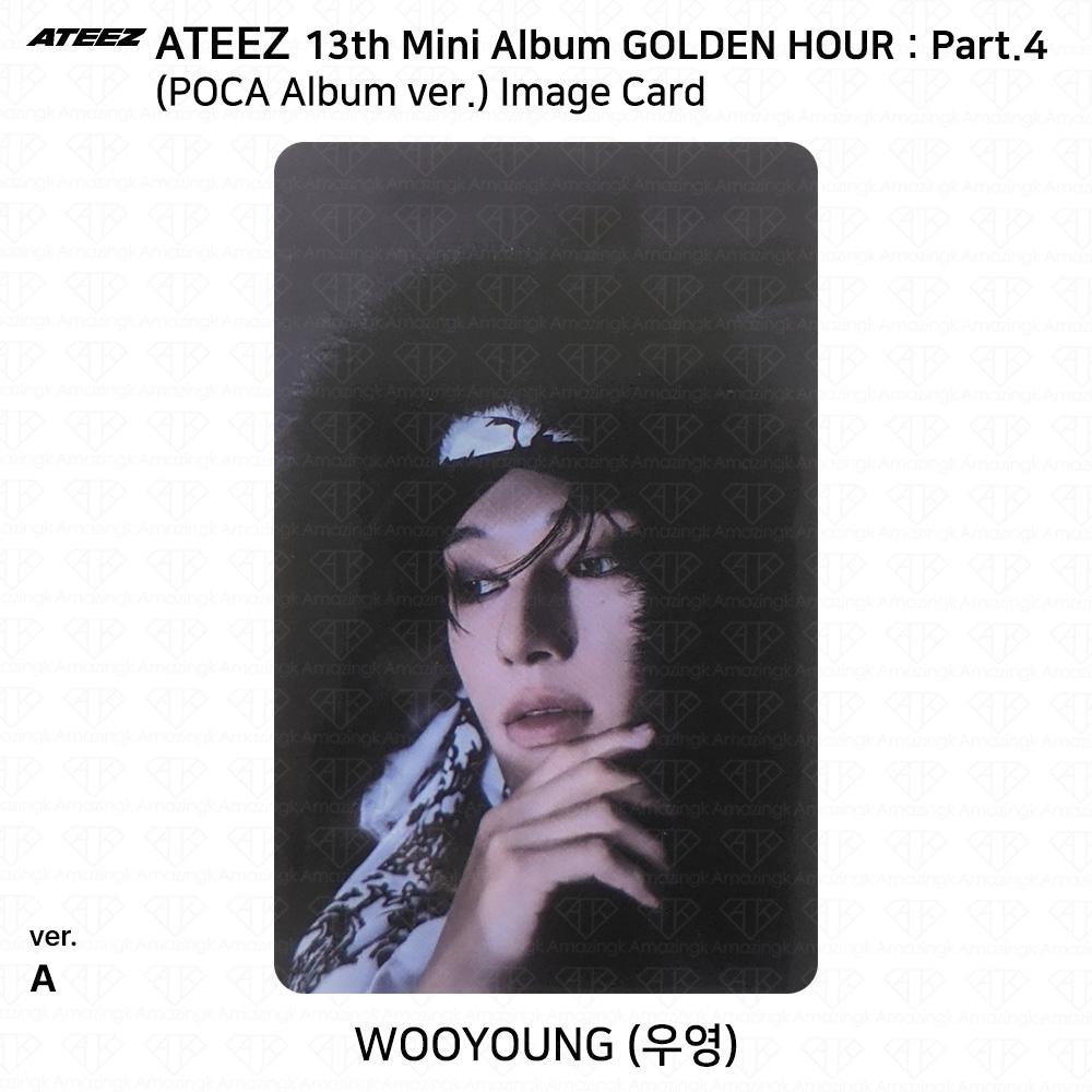ATEEZ 13. Mini-Album Golden Hour Teil 4 POCA Album Version. Fotokarte