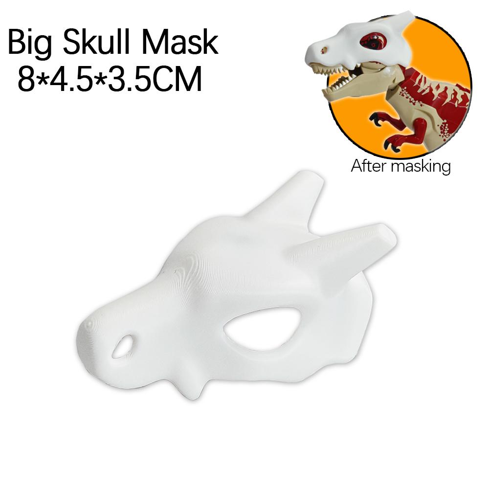 Jurassic Dinosaurs Skull Mask Building Blocks DIY Tyrannosaurus Action Figure Model Hat Gift