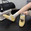 Dexun Schuhe Damen Soft-Sohle Forrest Gump Schuhe Neu Zweifarbig Schnürung Lässig Vielseitig Leicht Flachboden Sport- und Freizeitschuhe