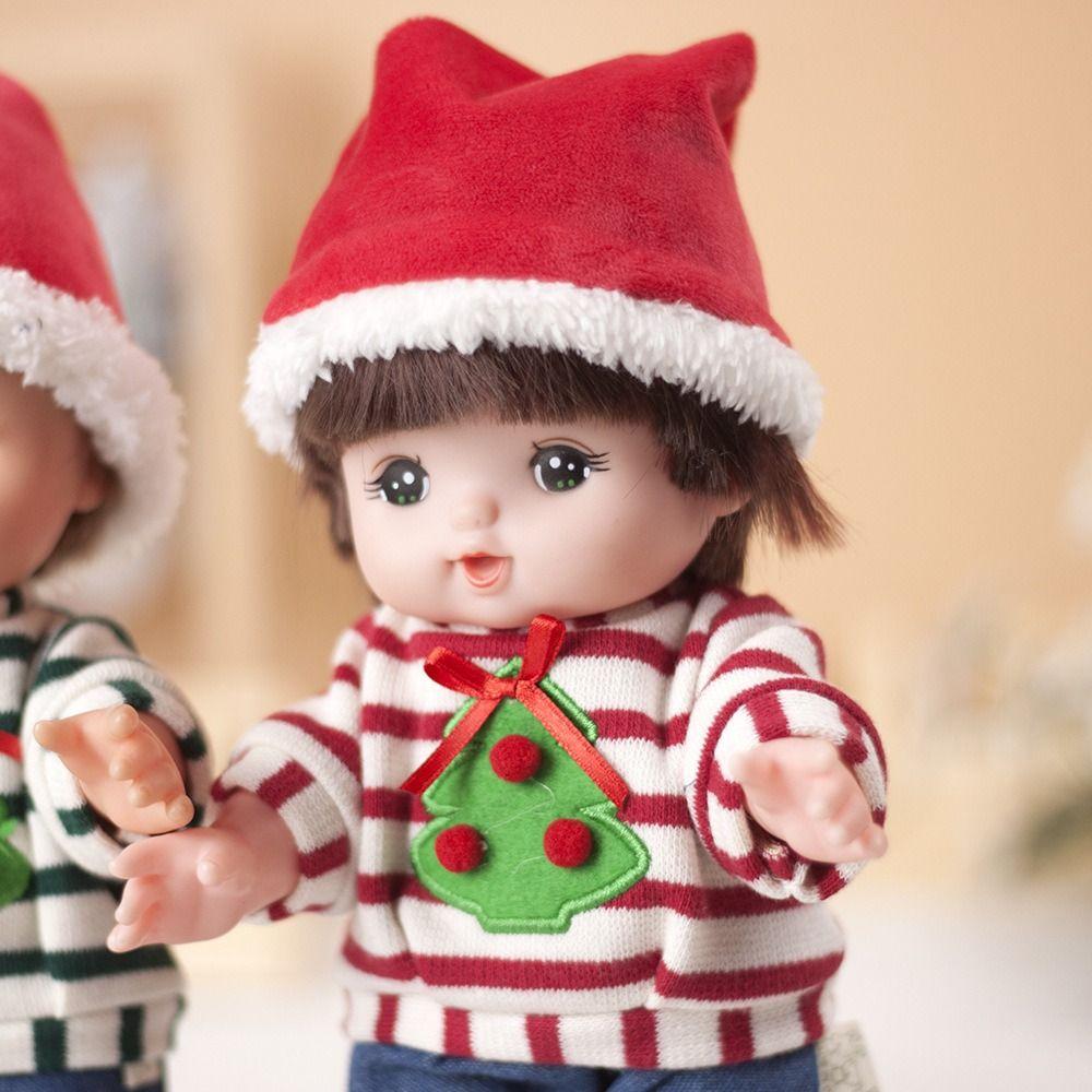 Toy Clothes Joints Doll's Clothes Toy Accessories Christmas Striped Suit   Children Gift
