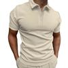 Spring and Summer New Men's Polo Shirt Short-sleeved Buttons T-shirt Solid Colour Tops