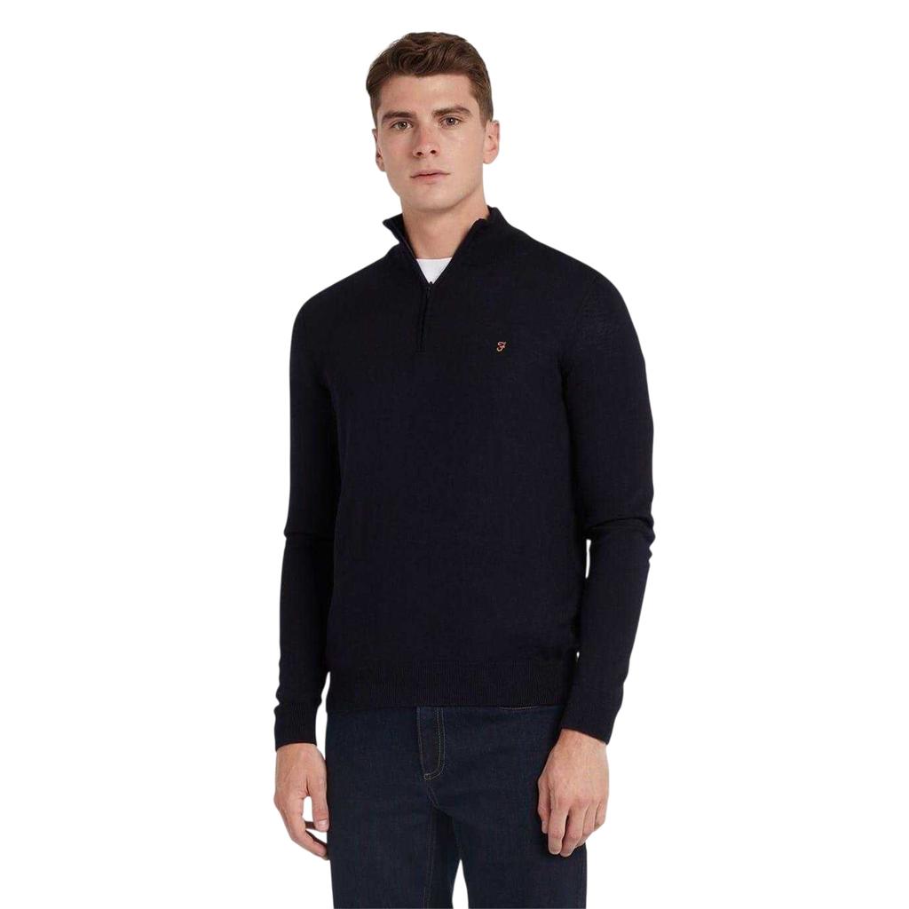 Farah Mens Zip Neck Sweater Top