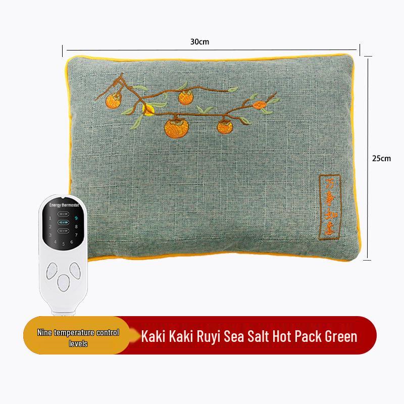 Electric Heating Sea Salt and Mugwort Hot Compress for Home Lumbar and Belly Therapy