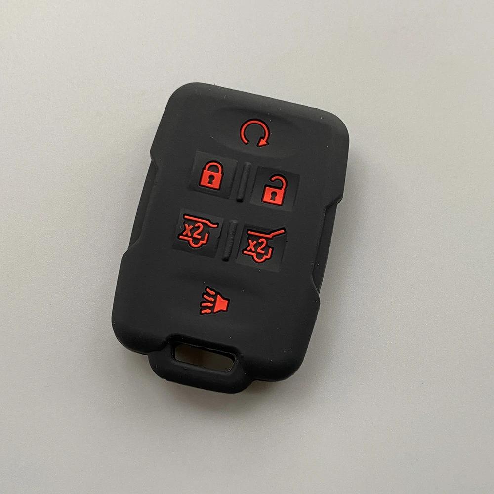 Silicone Car Key Case Cover For Chevrolet Colorado Silverado 1500 2500Hd 3500Hd Gmc Yukon Sierra Canyon Remote Key Protecor