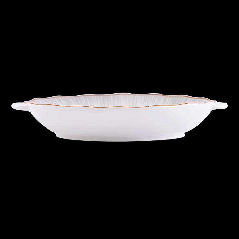 Haoya Jingdezhen 9-inch Meteor Underglaze Ceramic Deep Plate with Handles