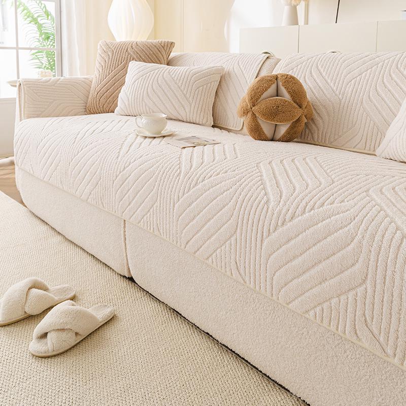 

Скандинавский утолщенный хлопковый чехол на подушку для дивана Шу - Осень/Зима 2025 Нескользящий цельный дизайн 70x70 cm