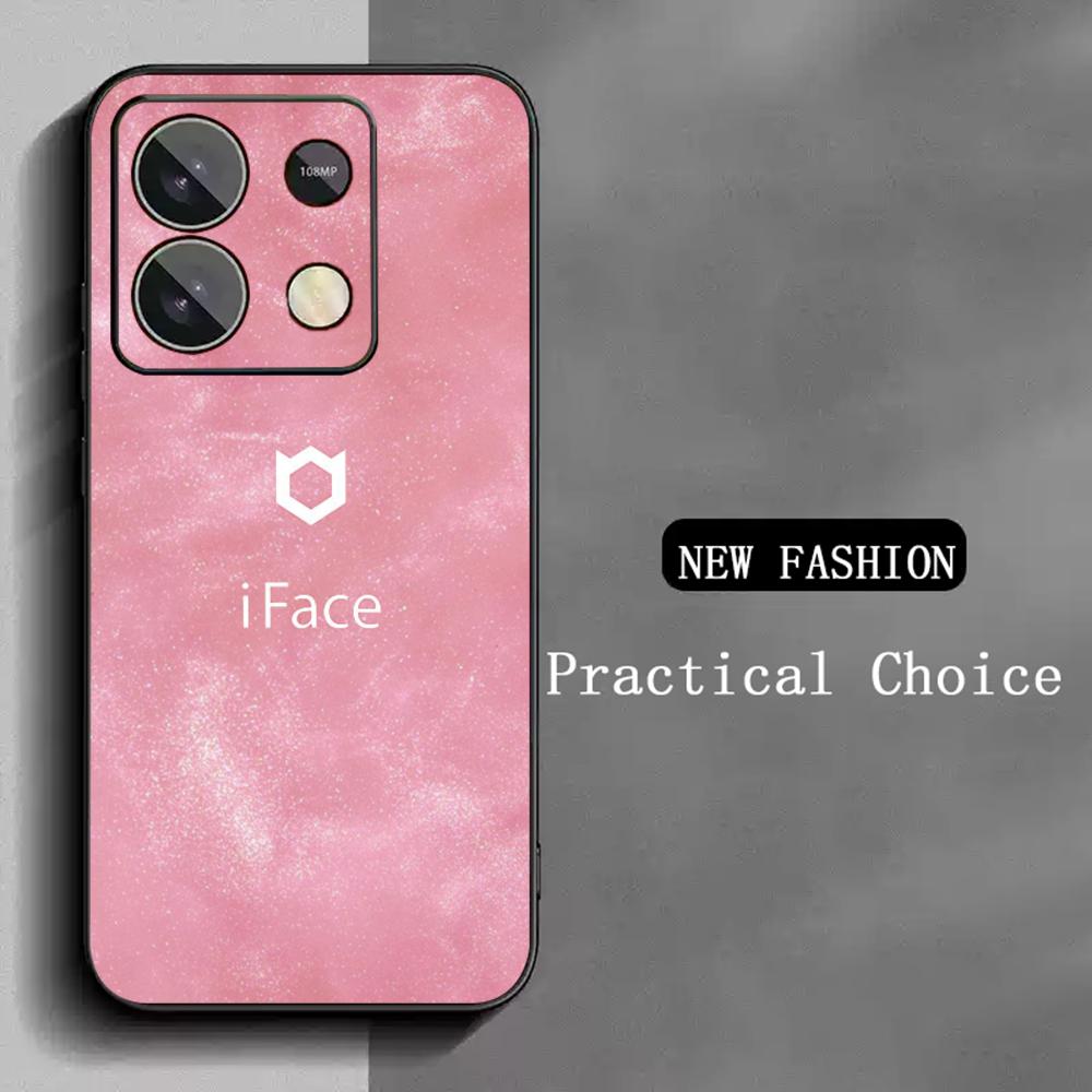 

Fashion logo i-iFaceS Cute design Phone Case For Redmi Note 14 13 12 11 Pro Plus S 5G 14C A3 Soft Black Phone Cover Redmi Note 12 4G