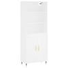 VidaXL Buffet haut Blanc 69,5x34x180 cm Bois d'ingénierie 3189933
