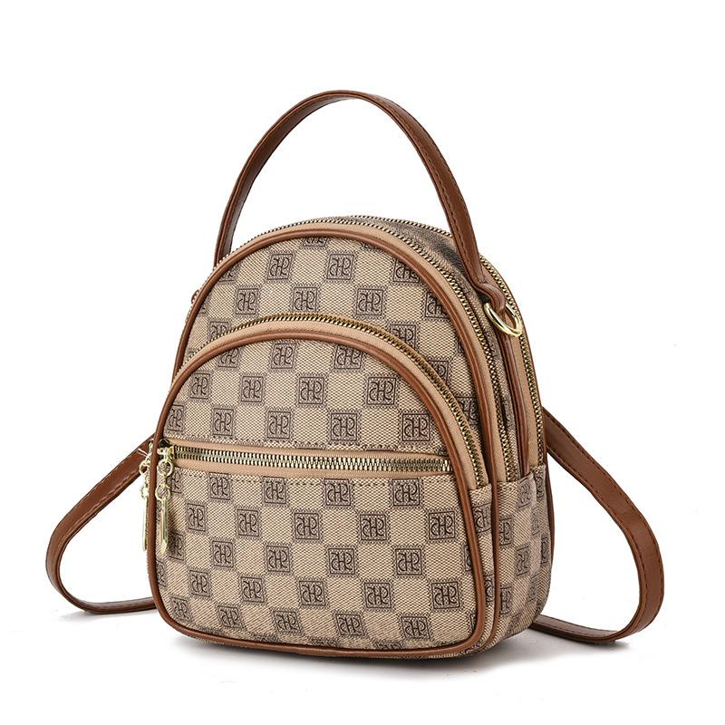 Neuer 2025 kleiner Rucksack Damenhandtasche Mode Rucksack Damen Umhängetasche Blume Handtasche