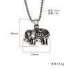 Tytanowa Stal Odlew Słoń Wisiorek Naszyjnik Pomyślne Zwierzę, Retro Moda Męska i Damska Osobowość Zawieszka