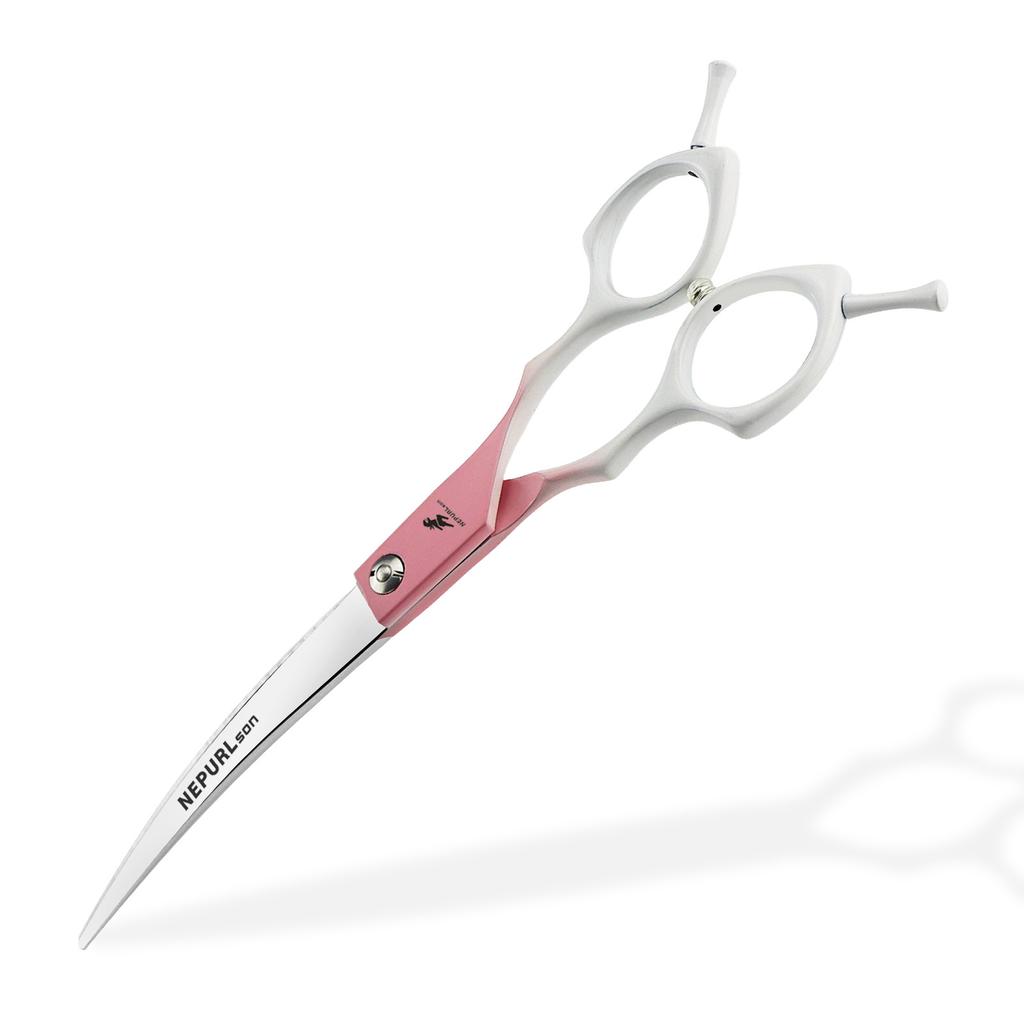 6.5 Inch, Color Double Tail, Split Maiden Handle, Pet Scissors, Pet Curved Scissors