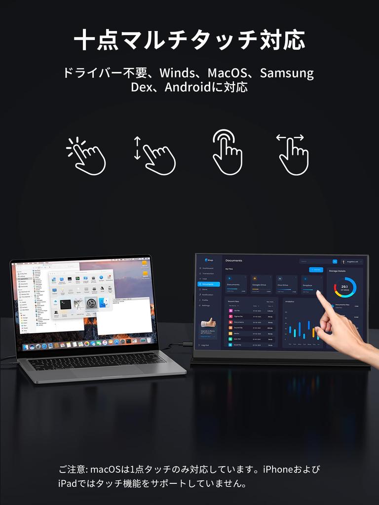 KEEPTIME Mobile Monitor Inch Touch Panel Mobile Display 1920x1080FHD Lightweight Thin Portable Monitor USB HDMI IPS LCD Panel Compatible with Work