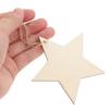50Pcs Wooden Star Pendant Adorable Pentagram Hanging Ornament for Christmas Tree Decor DIY Craft with Mini Hole Premium