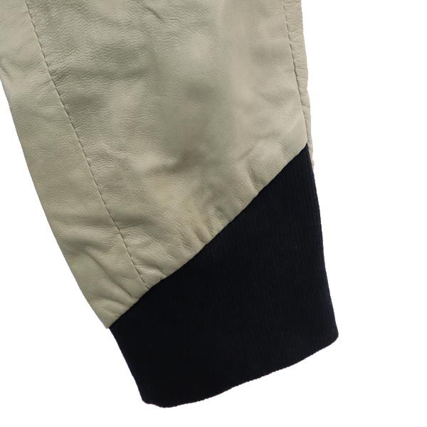 EKAM Sheepskin Leather Jacket L Light Gray Sheep Leather Women Used