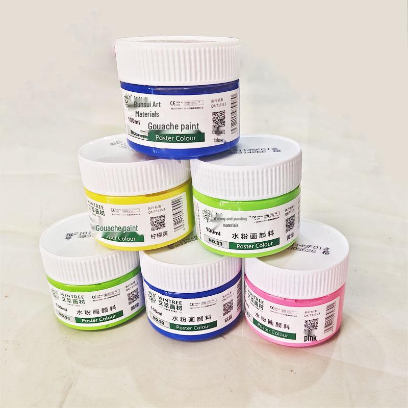Wencui 40-Color Finger Painting Gouache Watercolors for Kids