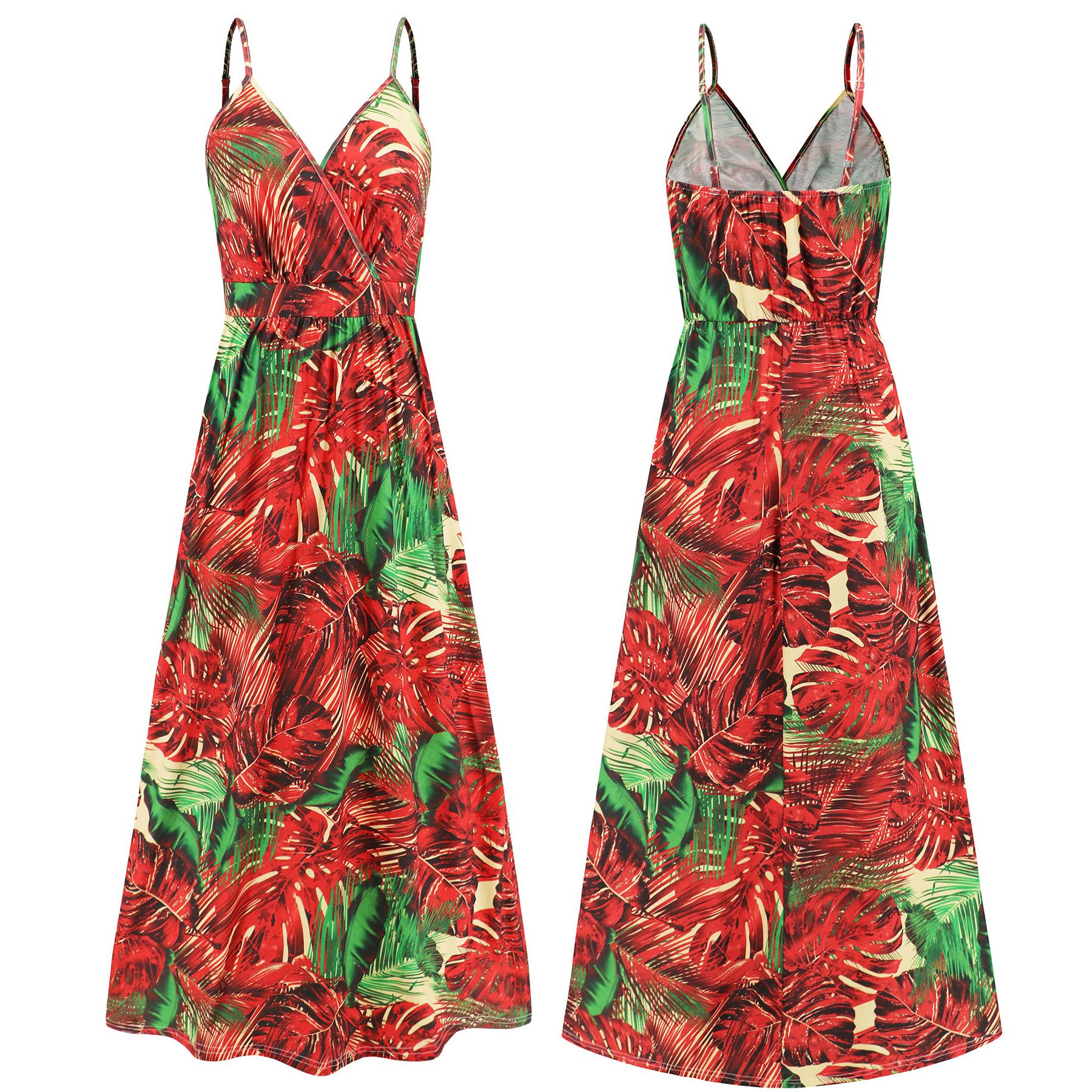 

Тонкое платье на подтяжках с цветочным принтом без рукавов Patry в пляжном стиле, женская одежда L