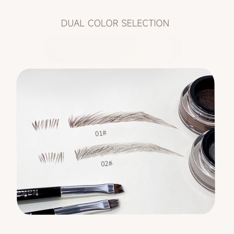Misty Cushion Eyebrow Cream Natural Dimensional Wild Eyebrow Rooted Waterproof Long Lasting Eyebrow Powder Free Eyebrow Brush