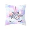 Time Cartoon Home Decor Pillow Purple Unicorn Pillowcase Rainbow Sunrise Sofa Cushion Cover