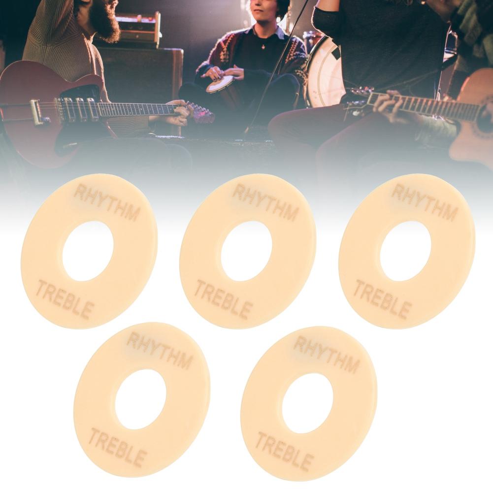 5Pcs Electric Guitar Switch Washer Plastic Musical Instrument Accessories 44mm DiameterGN603 Gold
