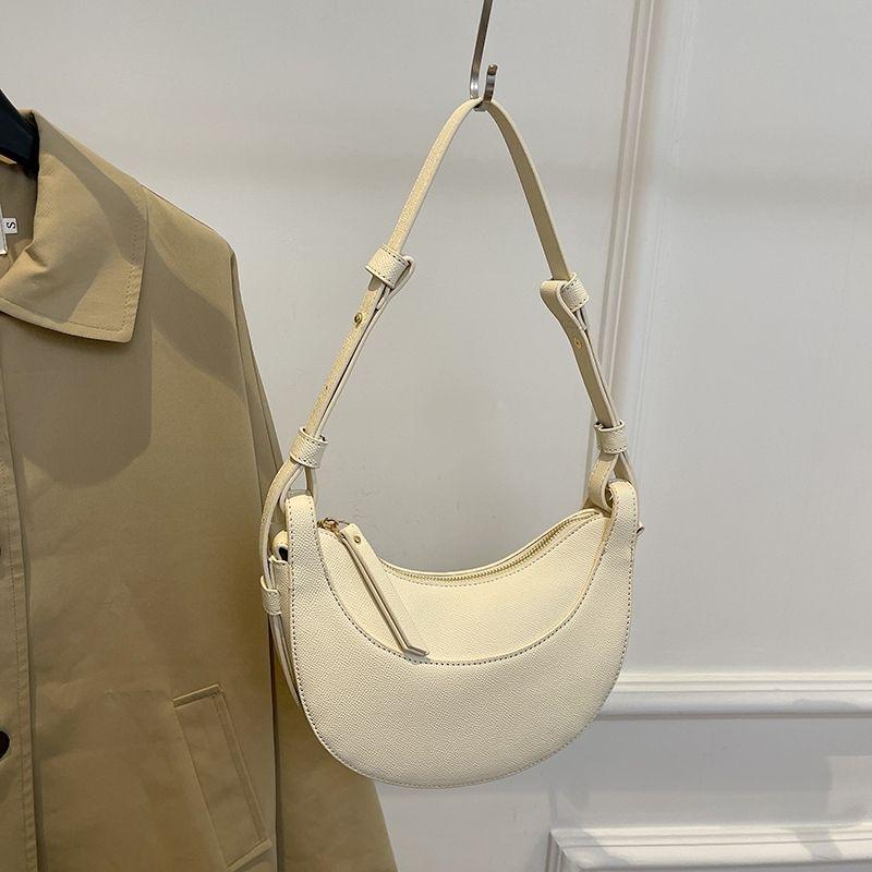 

Сумка кроссбоди в форме полумесяца - Стильный женский дизайн в форме полумесяца для работы и поездок белый