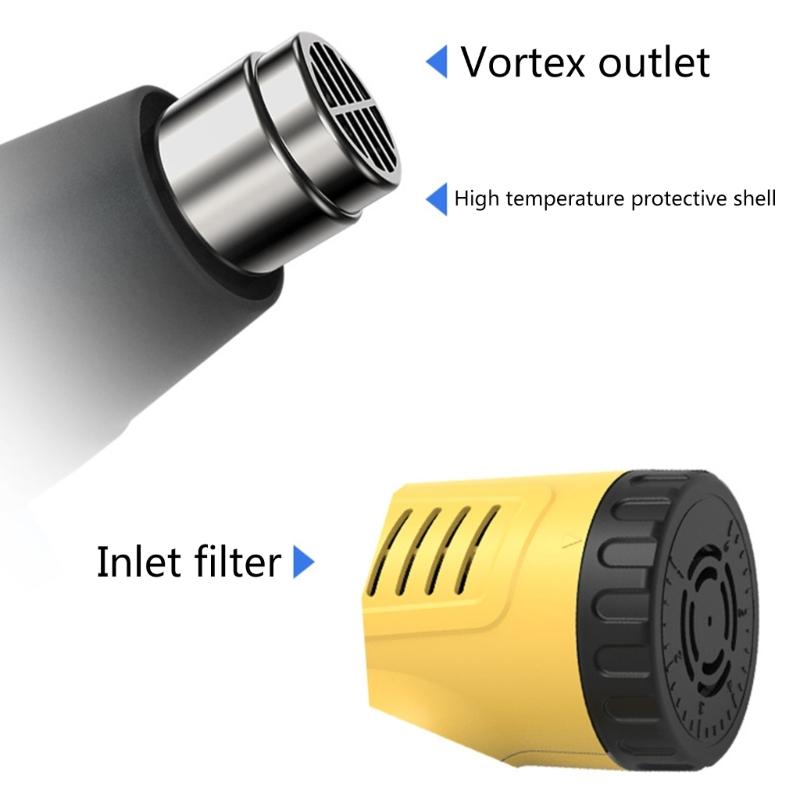 2000W Heat Gun, 2 Temp Settings 300?F & 600?F, Great for Shrink Wrap, Soften Paint, Bend Plastic Pipes, Loosen Bolts