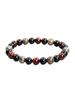 Triple Protection Natural Stone Beads Bracelet Tiger's Eye for Courage Obsidian for Grounding & Pyrite for Wealth Health Jewelry