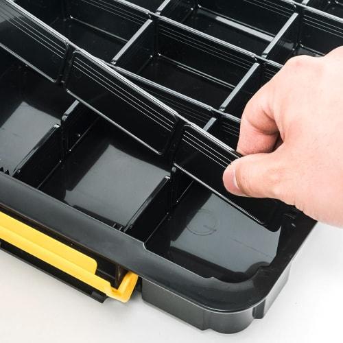 E-Supply Tool Box, 3-Tier, Divided, with Handle, Resin, Small Item Storage, Screws, Parts, EEX-TBX01