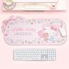 Kuitmor Kawaii Anime Mouse Fofo Mouse Gamer Impermeável Tapete de Mesa para Durável Grande Estendido Mouse Pad com Borda de Fita para Escritório Jogos Tapete FlorGato,