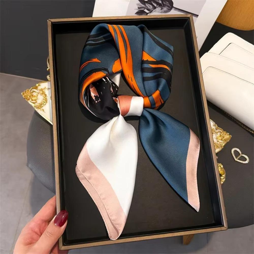 70x70cm Silk Shawl Square Neckerchief Elegant Bandana Headwear
