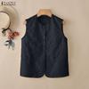 ZANZEA Women Sleeveless Lace Patchwork Thin Casual Tank Tops Vest Blouse