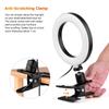 6.3 Inch 2700K-5500K Selfie Ring Video Light with Clamp Mount 3 Dimmable Colors 11 Brightness