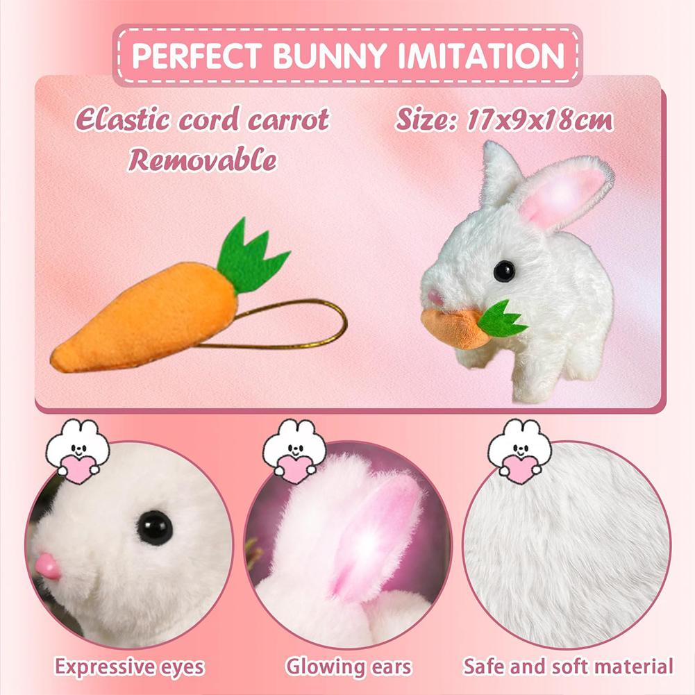 Cartoon Fluffy Rabbit Plush Toy Cute Soft Stuffed Bunny Doll Pendant Plush Rabbit Toy Interactive Bunny Toy Party Decor Supplies