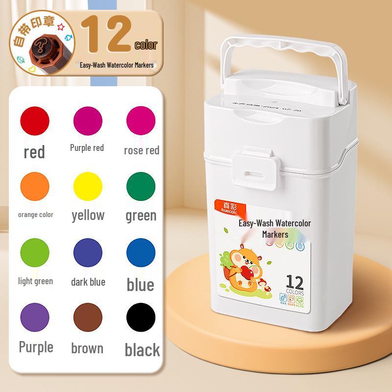 

Нетоксичный набор моющихся акварельных кистей-ручек с настоящими цветами для детей