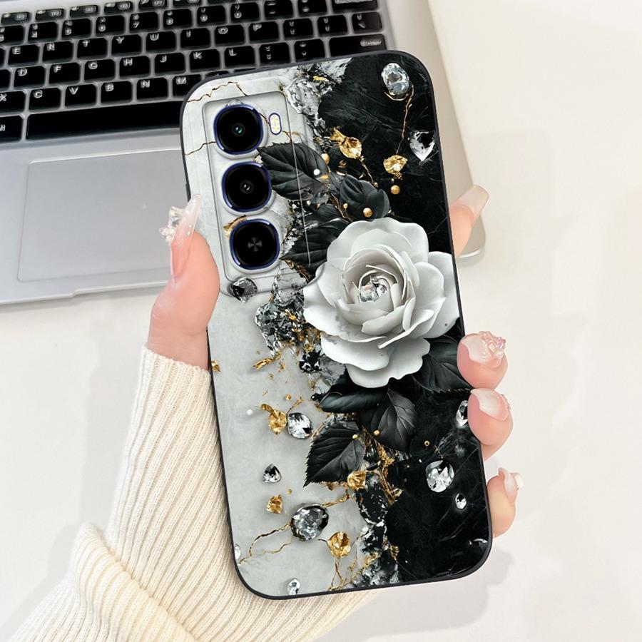 For Itel City 100 4G Phone Case Shell flower 2025 Painted Soft Silicone Proective Coque For Itel City100 Back Cover 6.75''