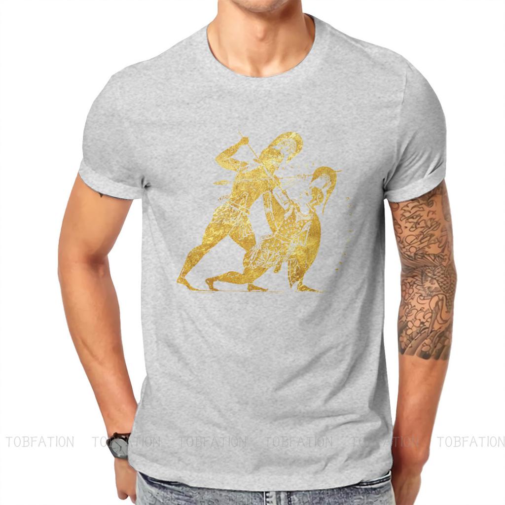 Achilles Penthesilea Antike Griechen Spartaner T-Shirt Grafik Punk T-Shirt Streetwear Homme Reine Baumwolle Übergroße T-Shirts Tops