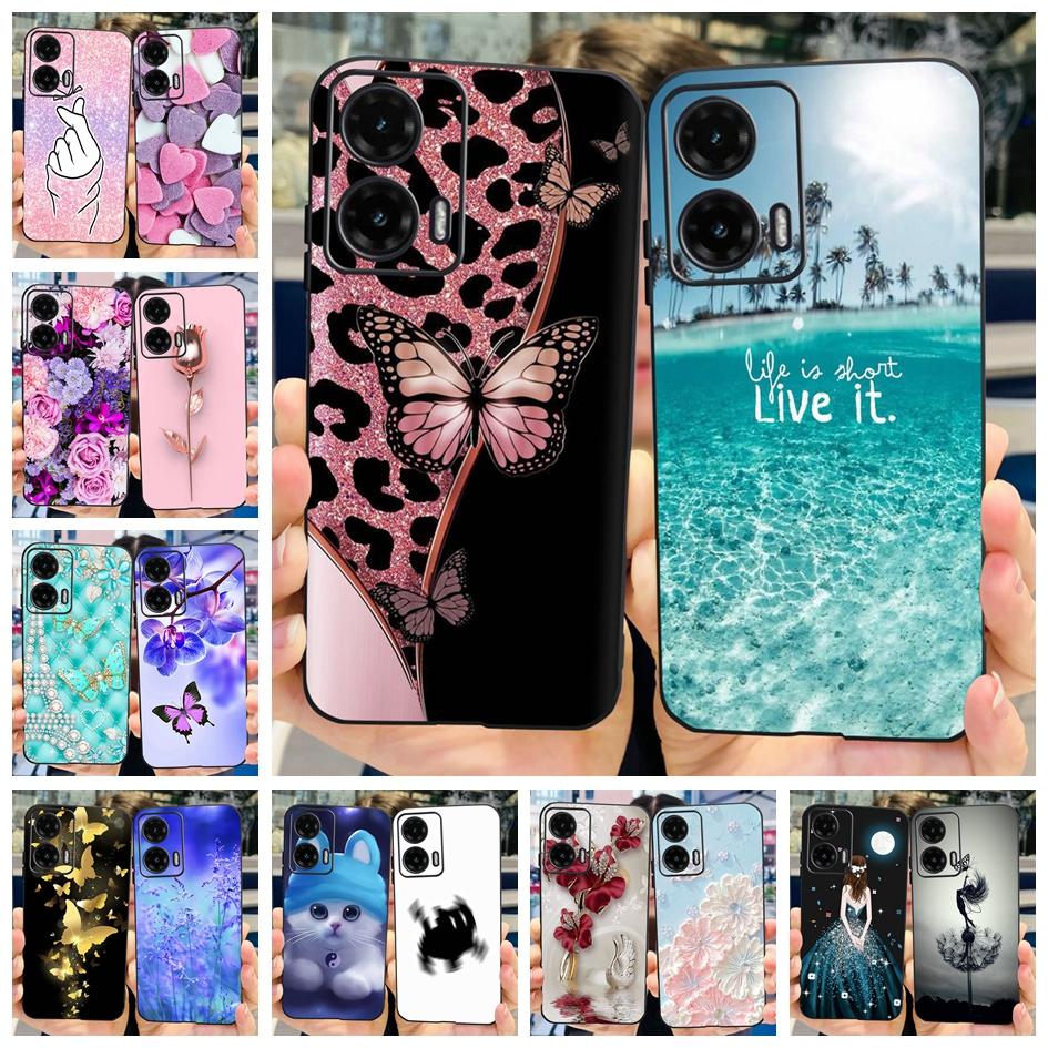For Motorola Moto G35 5G Case 2024 Cute Cartoon Cat Butterfly Bumper Soft Silicone Phone Cases For MotoG35 G 35 Protective Cover