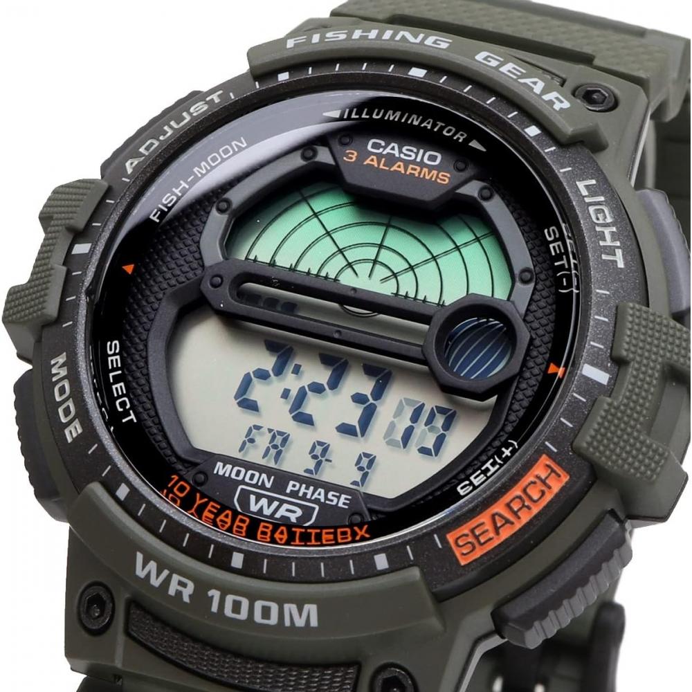 Casio Fishing Gear Watch Military Green Ws 1200h 3av