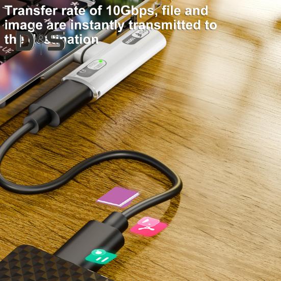 Adaptér pro sluchátka typu C PD 100W audio aux splitter pro Xiaomi 10Gbps přenos dat čip mikrofon podpora rychlého nabíjení USB adaptér pro Samsung